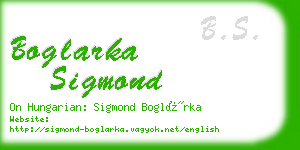 boglarka sigmond business card